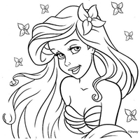 Desenho de Ariel para colorir