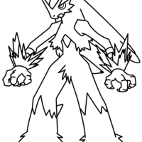 Desenho de Blaziken para colorir