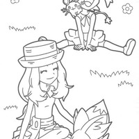 Desenho de Bonnie e Serena para colorir