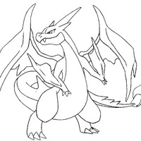 Desenho de Charizard dos Pokemon para colorir