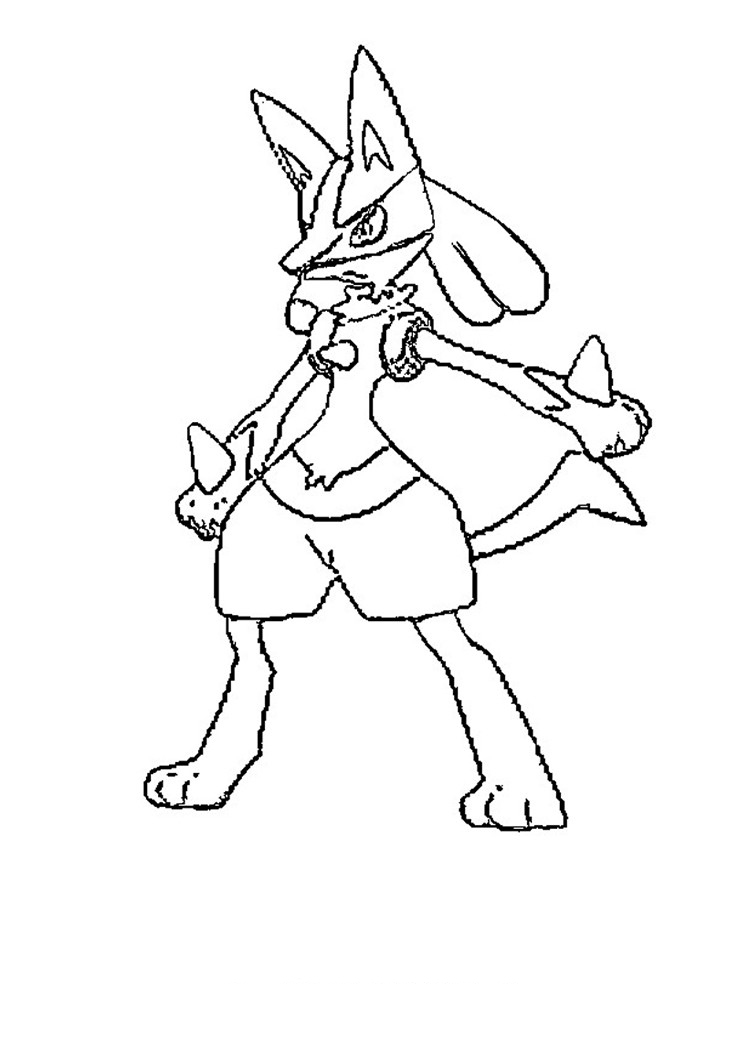 Desenho De Lucario Para Colorir Tudodesenhos