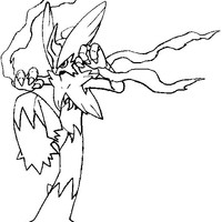 Desenho de Mega Blaziken para colorir