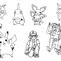 Desenho de Mundo dos Pokemon para colorir