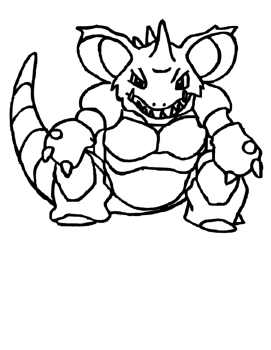 Desenhos para colorir de desenho do pokémon nidoking para colorir  