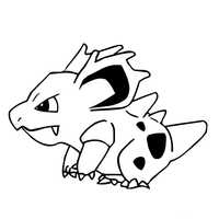 Desenho de Nidorina para colorir