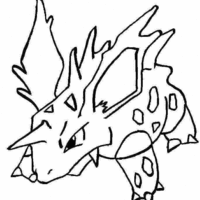 Desenho de Nidorino para colorir