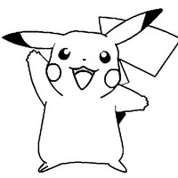 Desenho de Pikachu para colorir