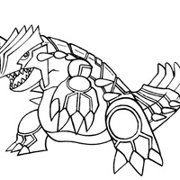 Desenho de Pokemon Omega Ruby para colorir