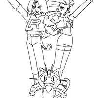 Desenho de Pokemon Team Rocket para colorir
