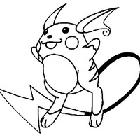 Desenho de Raichu para colorir