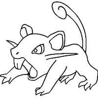 Desenho de Rattata para colorir