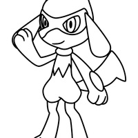 Desenho de Riolu para colorir