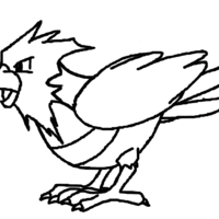 Desenho de Spearow gritando para colorir