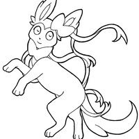 Desenho de Sylveon para colorir