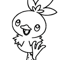 Desenho de Torchic para colorir