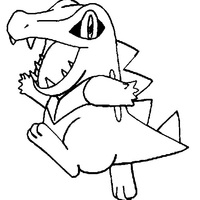 Desenho de Totodile para colorir