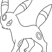 Desenho de Umbreon para colorir