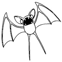 Desenho de Zubat para colorir