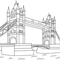 Desenho de Ponte de Londres para colorir