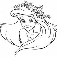 Desenho de Pequena Sereia para colorir