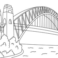 Desenho de Ponte Sidney Harbour para colorir