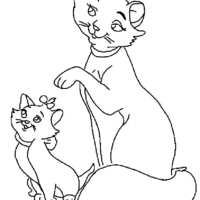 Desenho de Duquesa e Gata Marie para colorir