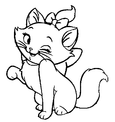 Desenhos da Gatinha Marie para Colorir