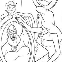 Desenho de Úrsula vilã da Disney para colorir