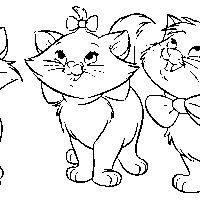 Desenho de Irmãos gatinhos de Aristogatas para colorir