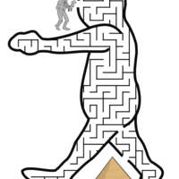 Desenho de Jogo do labirinto - Múmia para colorir