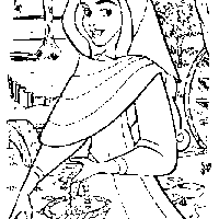 Desenho de Bela Adormecida da Disney para colorir