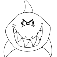 Desenho de  Tubarão bravo para colorir