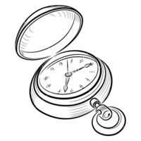 Desenho de Relógio de bolso para colorir
