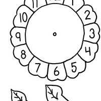 Desenho de Relógio e ponteiros para colorir