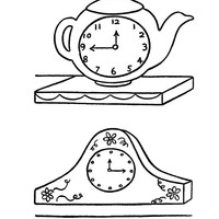 Desenho de Relógio antigos para colorir