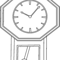 Desenho de Relógio pêndulo para colorir