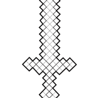 Desenho de Espada de Minecraft para colorir