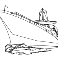 Desenho de Navio grande para colorir