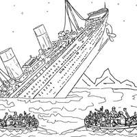Desenho de Titanic para colorir