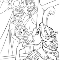 Desenho de Família da Rapunzel para colorir