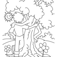 Desenho de Dia da árvore para colorir
