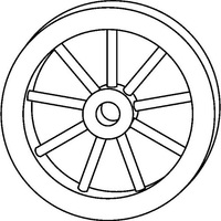 Desenho de Roda do veículo para colorir
