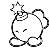 Desenho de Bomba do Super Mario para colorir