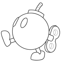 Desenho de Bomba do Mario Kart para colorir