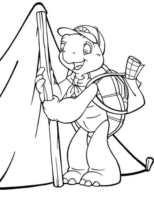 Desenho de Fogo de acampamento para colorir - Tudodesenhos