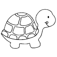 Desenho de Tartaruguinha para colorir