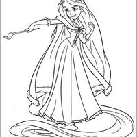 Desenho de Poderes da Rapunzel para colorir