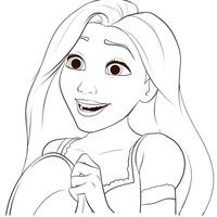 Desenho de Rosto da Rapunzel para colorir