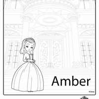 Desenho de Amber amiga de Sofia para colorir