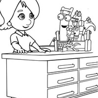 Desenho de Mesa da secretária para colorir